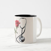 Hartslag in een beker: Stethoscoop Mok (Voorkant rechts)