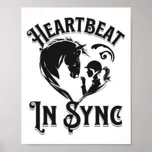 Hartslag in sync paard en ruiter ruitersport poster