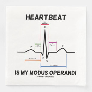 hartslag is mijn bewegingsoperandi-elektrocardiogr servet