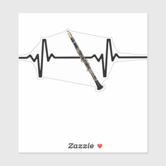 Hartslag klarinet sticker (Vel)