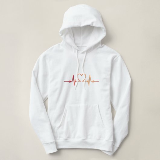 Hartslag - Medisch - Verpleegkundige Hoodie (Design voorkant)