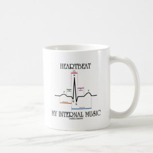 hartslag Mijn interne muziek (ECG/EKG-hartslag) Koffiemok