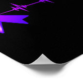 Hartslag Opioïd Ribbon Opioïd Overdosering Bewustm Poster (Hoek)