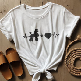 Hartslag poedel t-shirt