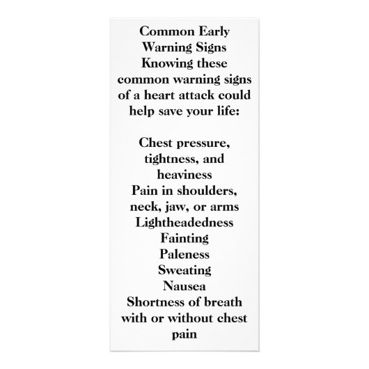 hartslag reclamekaart (Achterkant)