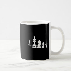 Hartslag Schaken - Koning Paard Pion Schaakstukken Koffiemok