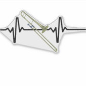 hartslag Trombone Sticker (Voorkant)