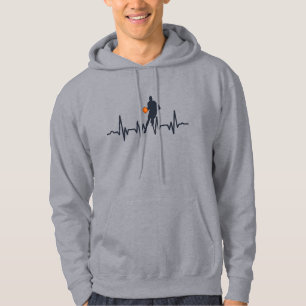 Hartslag van de basketbalspeler hoodie