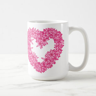 Hartslag van de bloemen - petaalroze koffiemok
