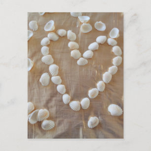 Hartslag van de witte zeeschelp, Summer Beach Ocea Briefkaart