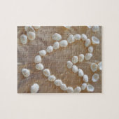 Hartslag van de witte zeeschelp, Summer Beach Ocea Legpuzzel (Horizontaal)