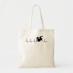 Hartslag van drummer Funny Ik hou van drums Tote Bag