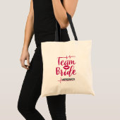 Hartslag van het Feest: Team Bruid Tote Bag (Voorkant (product))