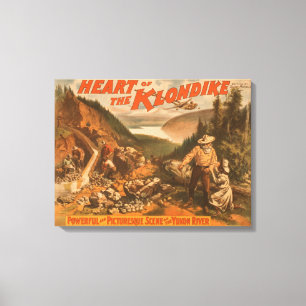 Hartslag van het Klondike Gold Mining Theater Canvas Afdruk