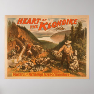 Hartslag van het Klondike Gold Mining Theater Poster