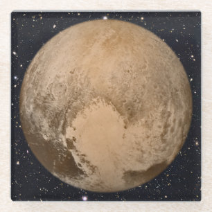 Hartslag van Pluto Starry Sky Glazen Onderzetter