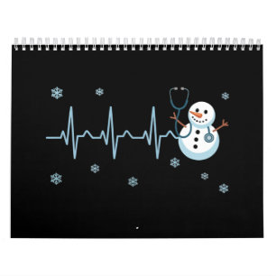 Hartslag Verpleegster Sneeuwman Kerstmis Kalender