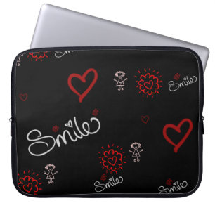 Hartslagen en geluk laptop sleeve