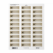 Hartslot en skelet Key Bruiloft Adresetiketten Etiket (Full Sheet)