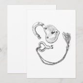 Hartslot & Sleutel Plat Kaart (Voorkant / Achterkant)