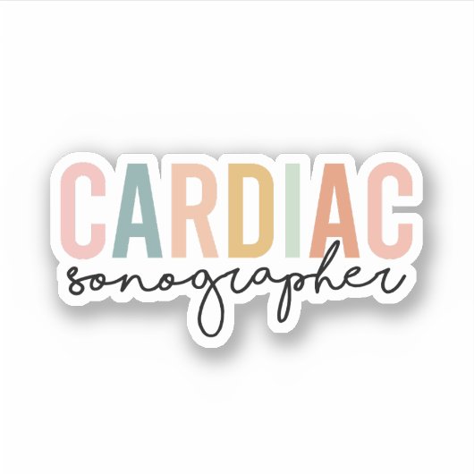 HartSonograaf, hartSonografie Gift Sticker (Voorkant)