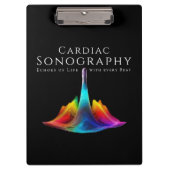 Hartsonograaf-kleurrijke ultrasone golven klembord (Voorkant)