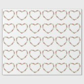 hartspleet van bloemen voor mam cadeaupapier (Vlak)