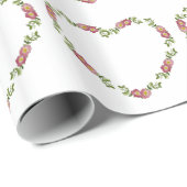 hartspleet van bloemen voor mam cadeaupapier (Rol Hoek)