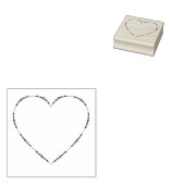 Hartstempel, liefde elegante rand 	rubberstempel (Gestempeld)