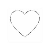 Hartstempel, liefde elegante rand 	rubberstempel (Afrduk)