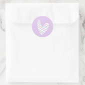 hartsticker ronde sticker (Tas)