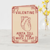 Hartstikke Hart Anatomisch Hart Valentijns Grappig Kaart (Gele Bloem)
