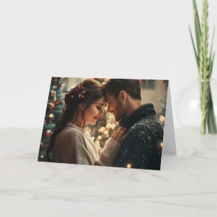 Hartstikke romantische kerst Kaart