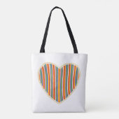 Hartstrepen Canvas tas (Achterkant)
