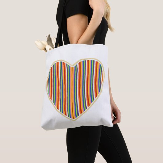 Hartstrepen Canvas tas (Dichtbij)