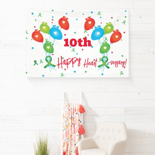 Harttransplantatie Jubileum  partij Spandoek (Insitu)