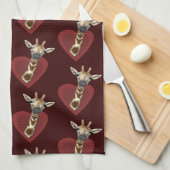 Hartverlies bij Giraffes Theedoek (Quarter Fold)
