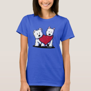 Hartverwarmde Westie Terrier T-Shirt