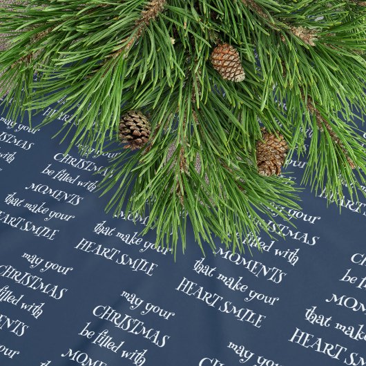 Hartverwarmend Kerstcitaat Patroon Witte Marine Kerstboom Rok