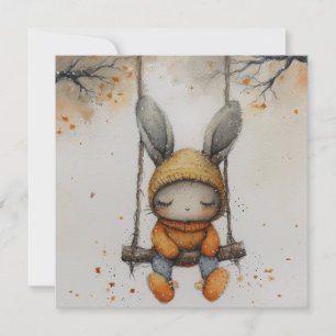 Hartverwarmende konijntjes: stralende berichten 🐇 feestdagenkaart