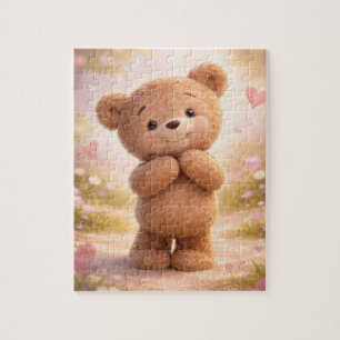 Hartverwarmende Liefde: Knuffel 3D Cartoon Teddyb Legpuzzel