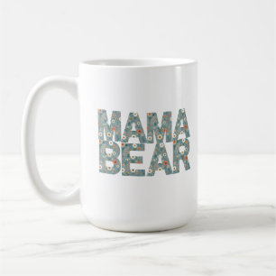 Hartverwarmende Mama Beer Ditsy Floral Koffiemok