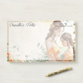 Hartverwarmende moeder & dochter 10" x 6" post-it® notes (Op bureau)