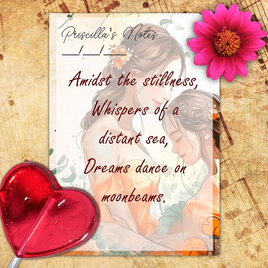 Hartverwarmende Moeder & Dochter 4"x 6" Post-it® Notes