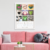 Hartverwarmende Monogram Foto Canvas Afdruk (Insitu (Woonkamer))