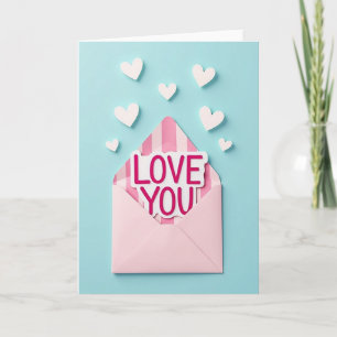 Hartverwarmende Pastel Love You Kaart