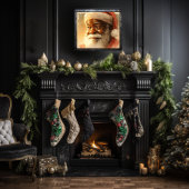 Hartverwarmende zwarte kerstman poster