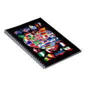 Hartvlaggen van het wereldland die reizen notitieboek (Rechterzijde)