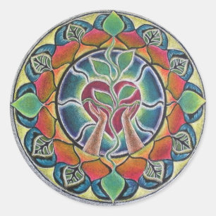 Hartvoeding Mandala Sticker