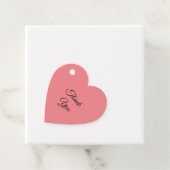 Hartvorm Dank u geschenk labels roze (In situ)